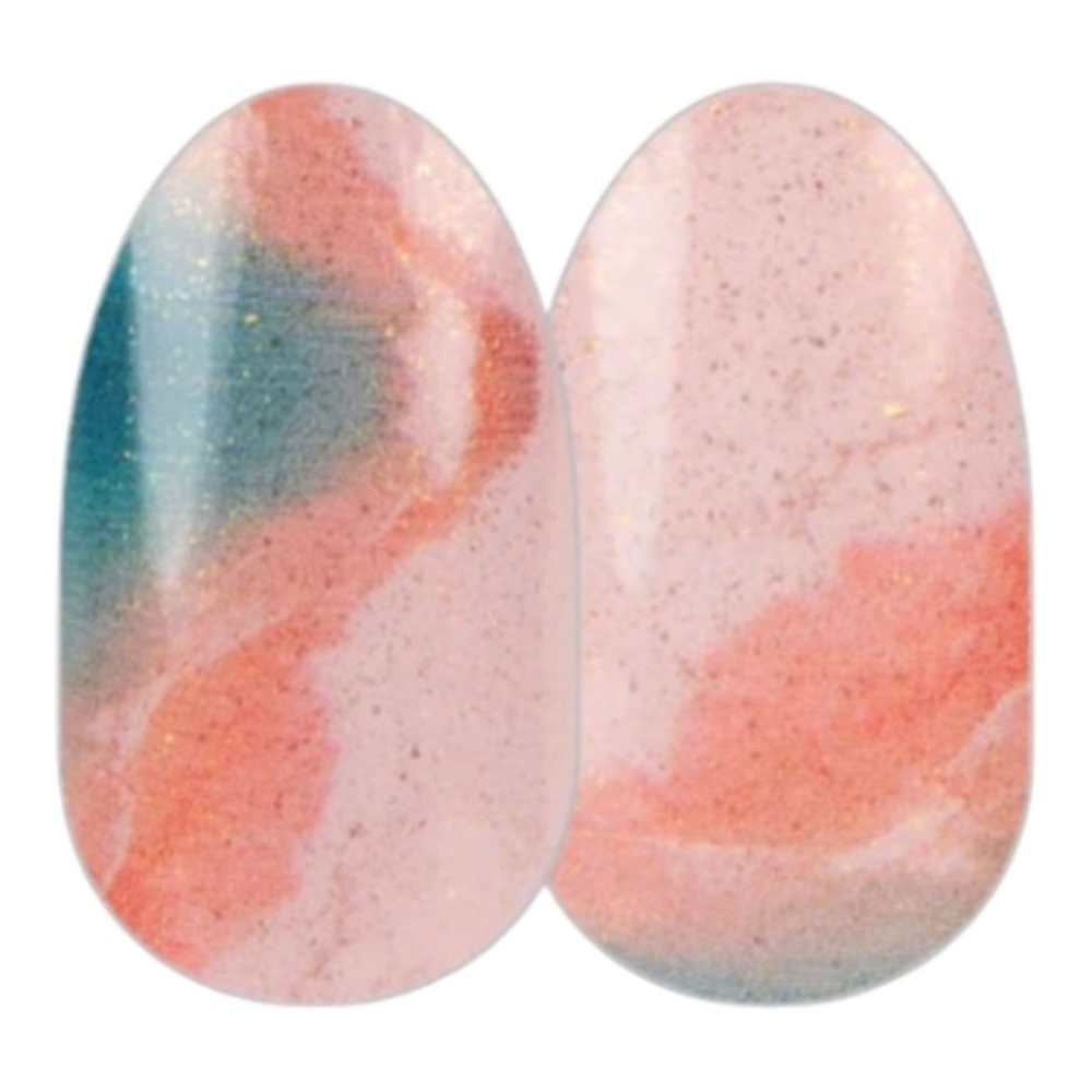 Color Street Rhodes To Paradise Nail Strips  Orange Multi Color Shimmer